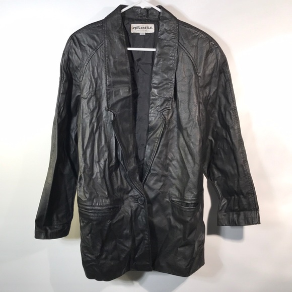 Split leather blazer jacket Sz 11/12 - Picture 1 of 4